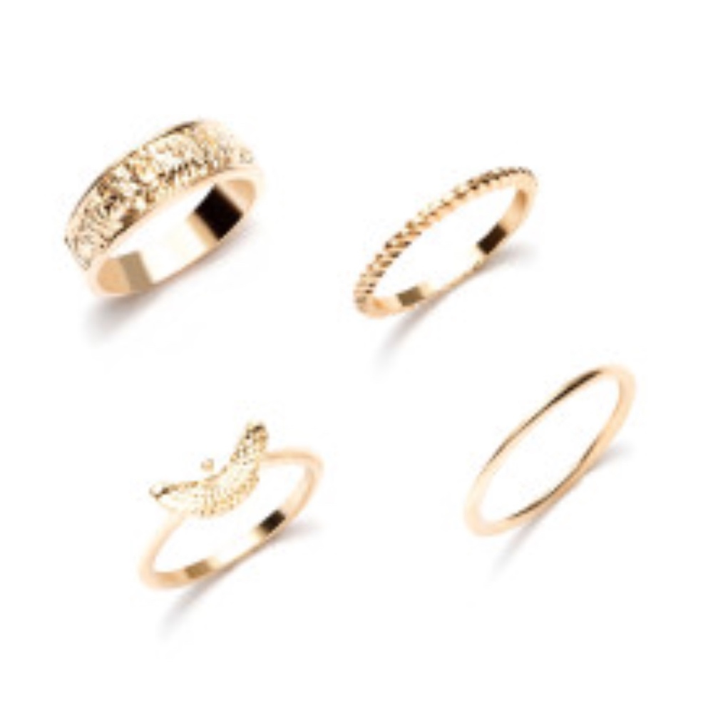 Last One!! Gold Plated Embellished Ring Set - 12 - Picture 4 of 4